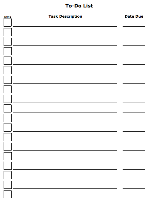 Printable Multiple To Do Lists-PDF